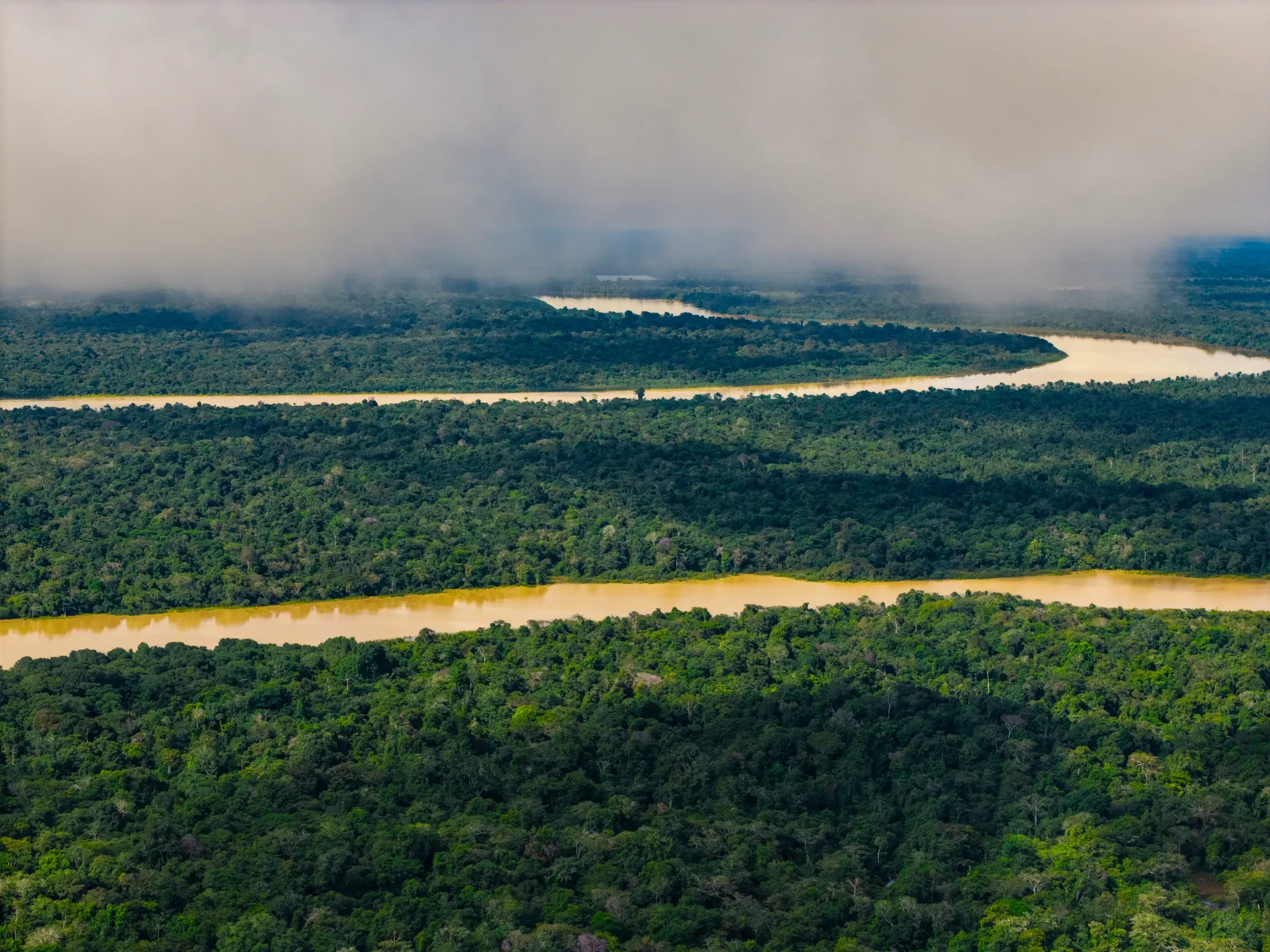 Amazon River with clouds