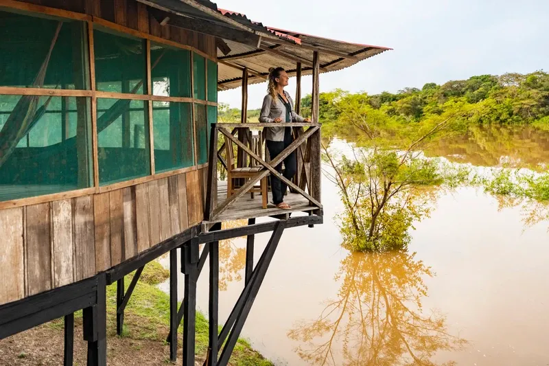 Terrace at Zacambú Rainforest Ecolodge | | Amazon Jungle Trips