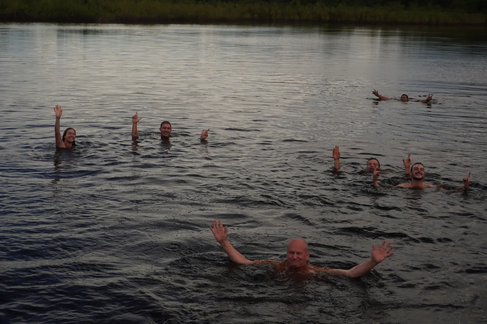 Travelers swimming in Lake Zacambú | | Amazon Jungle Trips