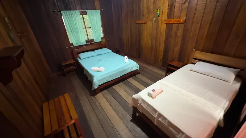 Private room with 2 beds upper view Zacambú Eco Lodge | Amazon Jungle Trips